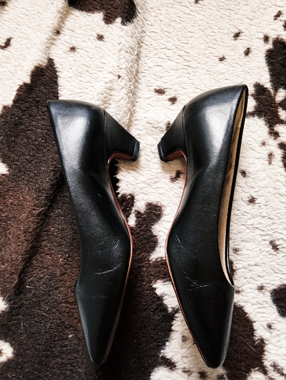 WOMEN'S 80'S/90'S KITTEN HEELS - BLACK - Picture 2 of 5